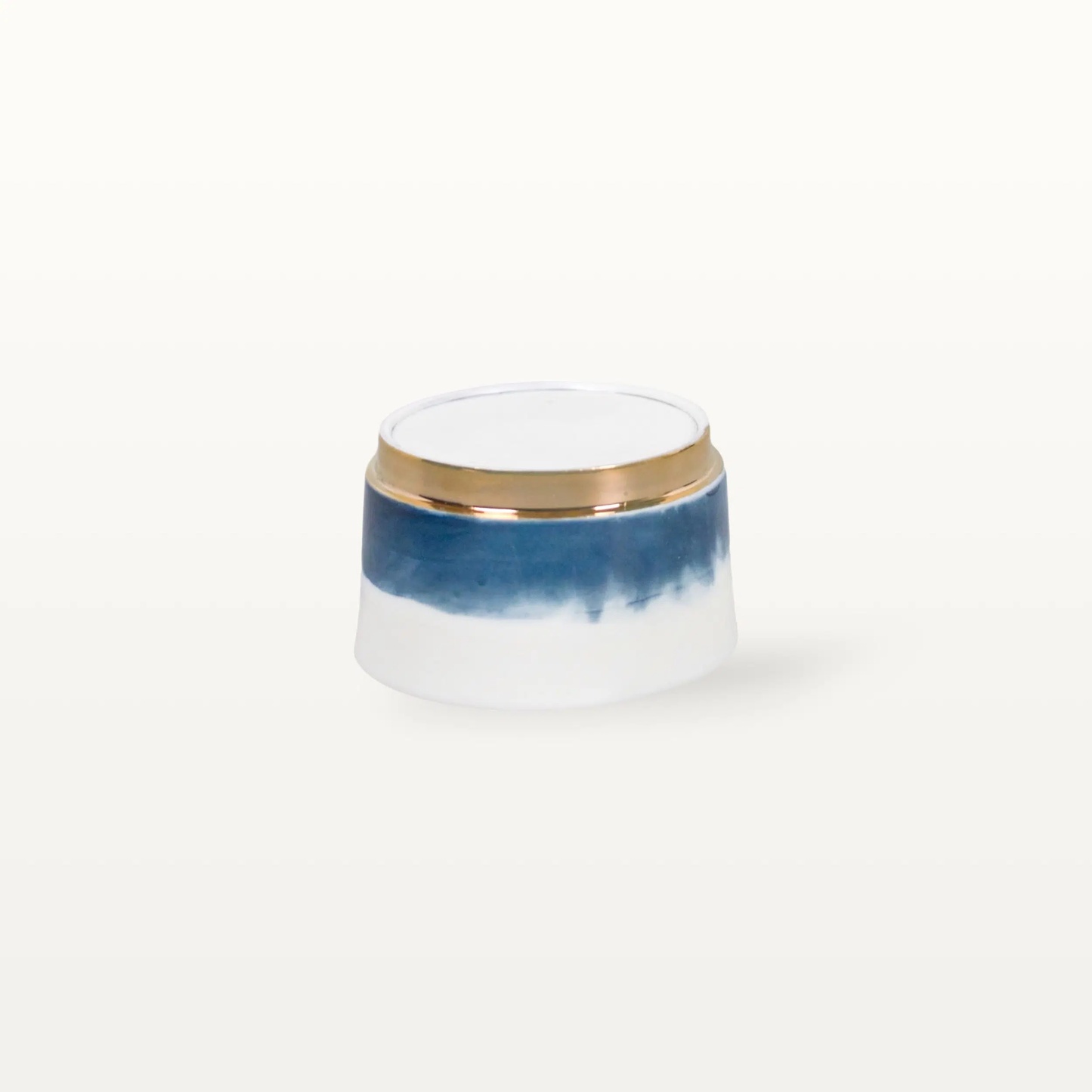 Mini Porzellanschale | Blau | mit Goldrand