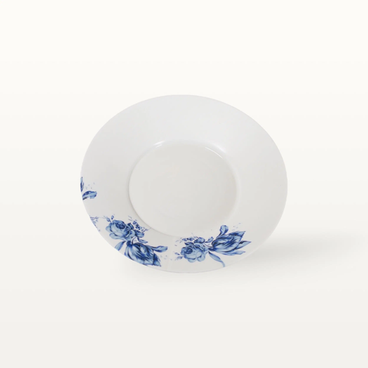 Porzellanteller mit blauen Blumen | Medium